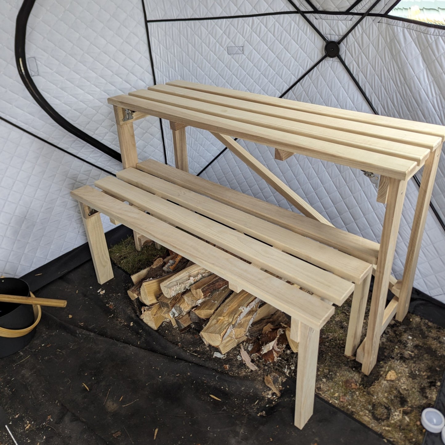 NOMAD Two Level Sauna Bench Set